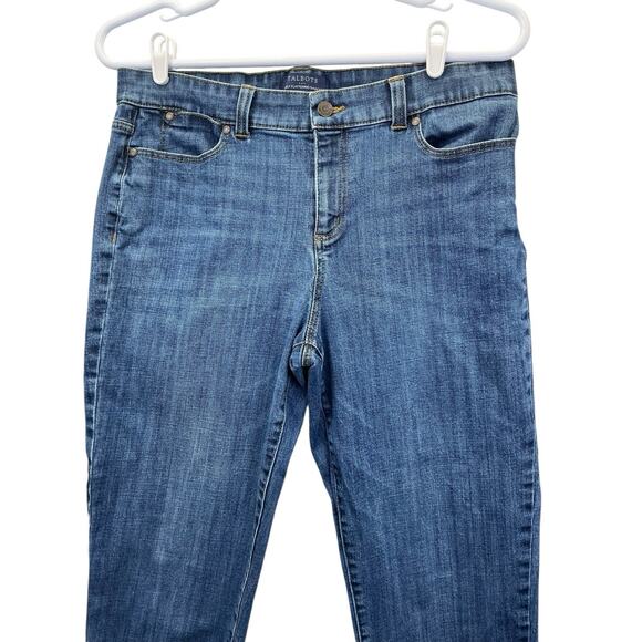 Talbots Jeans Womens 14 Curvy Simply Flattering 5 Pocket Straight Blue Denim - Picture 3 of 11